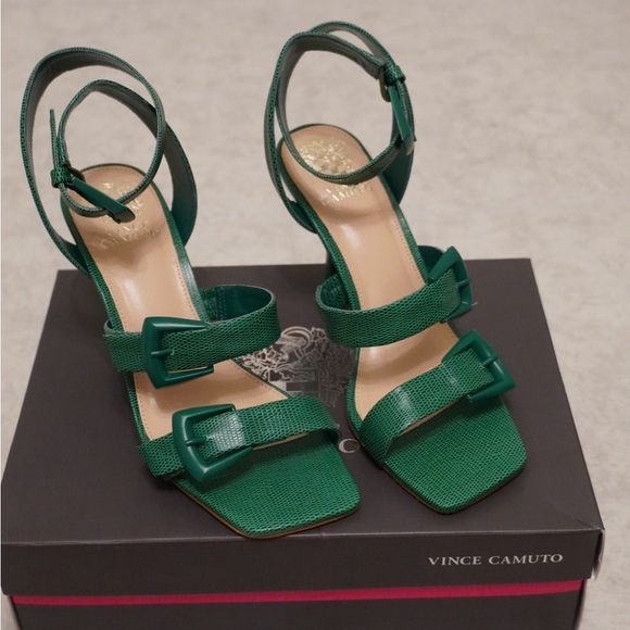 Vince Camuto Jeminstie Buckle Heeled Sandal - Authentic, Final Sale. - Picture 1 of 6